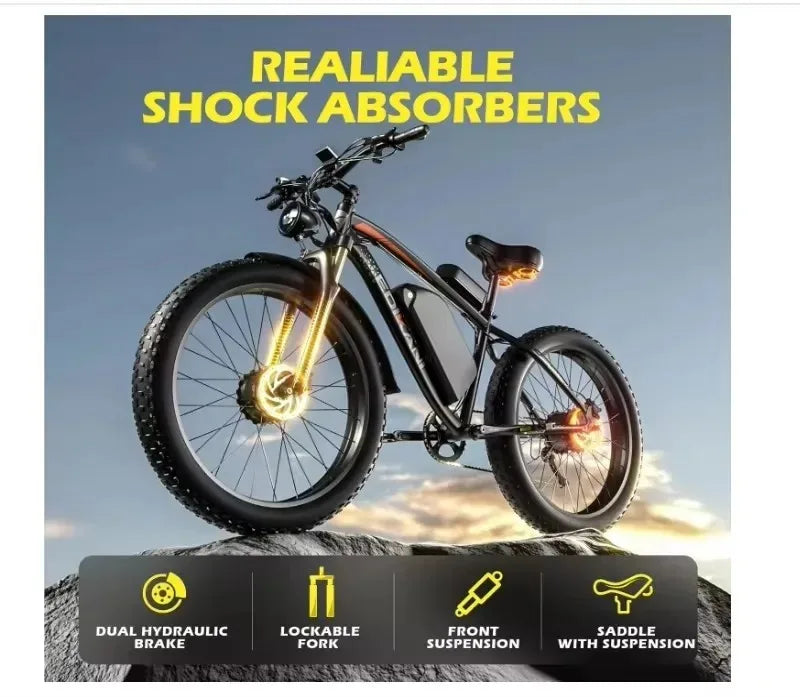 2024 New Electric Bike for Adult 2000W Peak 2500W Dual Motor Ebikes 23Ah 35MPH Fastest Ebike 26&#215;4.0 Fat Tire All Terrain Electri