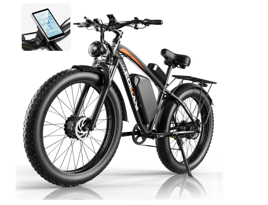 2024 New Electric Bike for Adult 2000W Peak 2500W Dual Motor Ebikes 23Ah 35MPH Fastest Ebike 26&#215;4.0 Fat Tire All Terrain Electri