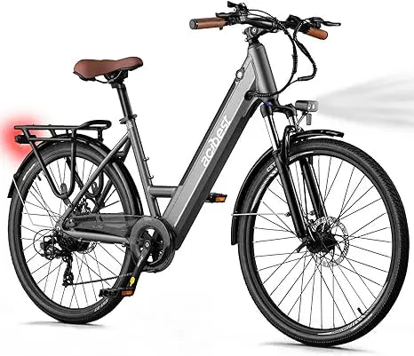 26 inch Step Thru Electric Bicycle, Peak 750W Brushless Motor Cityrun Ebike, with 7 Speed, Up to 50 Miles, E-Bikes